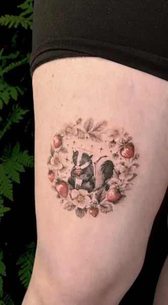 Skunks z truskawkami